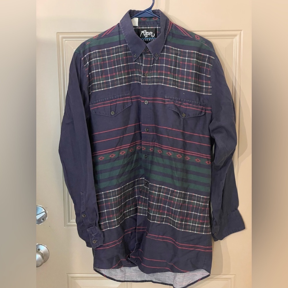 Roper Rode Blue Button Up Shirt